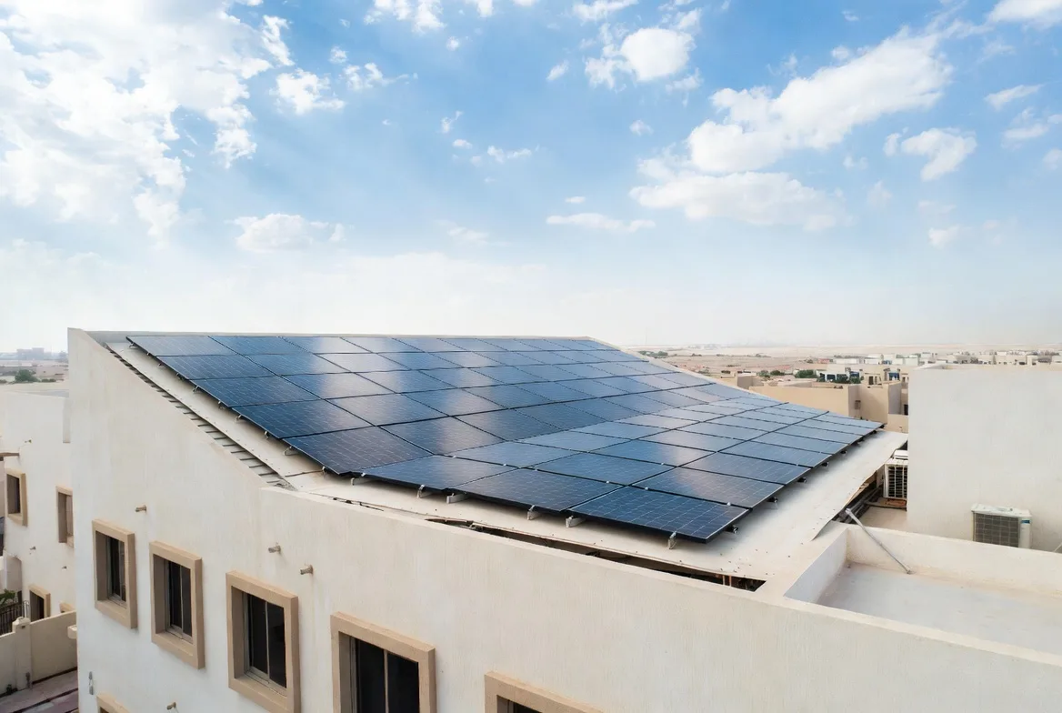 Rooftop Solar Layout — Shams Dubai